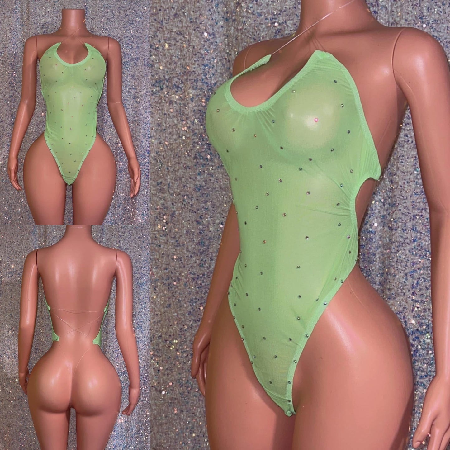 Lime green barely there