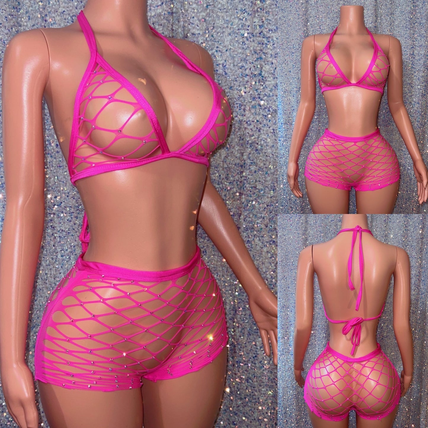 Pink Candy Diamond Net