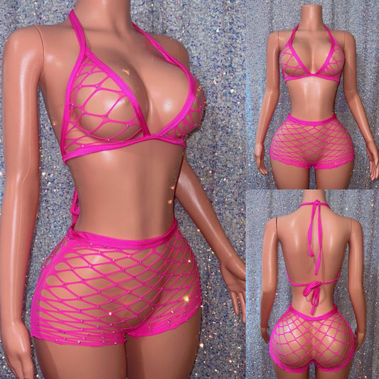 Pink Candy Diamond Net